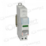 Mygtukas ant DIN bėgeliokoos indikacijos lempute Legrand 412920 (20A 100V/1 x N0 kontaktas)