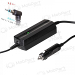 Automobilinis ne&scaron;iojamojo kompiuterio pakrovėjas Akyga AK-ND-40 (19.5V / 3.33A 65W 4.5 x 3.0mm + pin) HP 1.2m