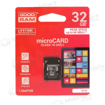 M&auml;lukaart GOODRAM MicroSD 32GB (class 10) + SD adapter