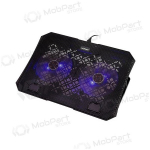 Ne&scaron;iojamojo kompiuterio au&scaron;inimo stovas HISMART,koos 2 LED ventiliatoriais, 5 padėčių