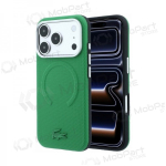 Apple iPhone 18 Pro Max &uuml;mbris - Lacoste PVC Petit Pique Semi Wrap Embossed MagSafe (roheline)