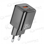 Laadija Awei PD66-EU GaN 35W USB-A/USB-C mustad