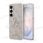 Samsung Galaxy S26 &uuml;mbris - Guess PU 4G Metal Logo (roosa)