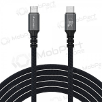 USB-C kaabel Wozinsky WPS-UY41S USB-C-st USB-C-sse 1 m Thunderbolt 4 USB4 240 W 8K must