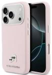 Telefoni&uuml;mbris Karl Lagerfeld PU Karl and Choupette Heads Pins MagSafe Apple iPhone 17 Pro Max roosa