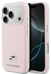 Telefoni&uuml;mbris Karl Lagerfeld PU Karl and Choupette Heads Pins MagSafe Apple iPhone 17 Pro roosa