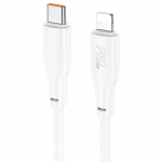 Laadimisjuhe Hoco X93 60W USB-C to USB-C 1.0m valge