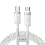 Laadimisjuhe Joyroom S-A63 USB-C to USB-C 100W 1.2m valge