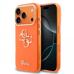 Telefoni&uuml;mbris Guess IML 4G Script Metal Logo Apple iPhone 17 Pro oranž