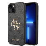 Telefoni&uuml;mbris Guess PU 4G Metal Logo Apple iPhone 14 hall