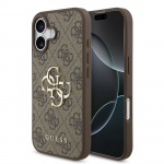 Telefoni&uuml;mbris Guess PU 4G Metal Logo Apple iPhone 17 pruun