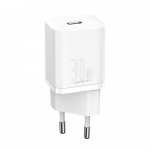Laadija Baseus Super Si 30W USB-C valge CCSUP-J02