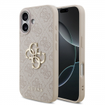 Telefoni&uuml;mbris Guess PU 4G Metal Logo Apple iPhone 17 roosa
