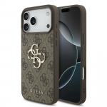Telefoni&uuml;mbris Guess PU 4G Metal Logo Apple iPhone 17 Pro Max pruun