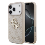 Telefoni&uuml;mbris Guess PU 4G Metal Logo Apple iPhone 17 Pro roosa