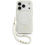 Telefoni&uuml;mbris Guess IML Flowers Allover Strap MagSafe Apple iPhone 18 Pro valge