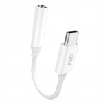 Audio adapter Dudao L16CPro USB-C to 3.5mm valge