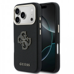 Telefoni&uuml;mbris Guess PU Grained 4G Resin Metal Logo Apple iPhone 17 Pro Max must
