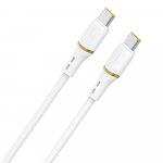 Laadimisjuhe Dudao L25C USB-C to USB-C 60W 1.0m valge