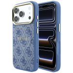 Telefoni&uuml;mbris Guess PU Leather 4G Gold Frame Embossed MagSafe Apple iPhone 18 Pro Max sinine