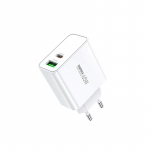 Laadija Remax RP-U125 65W GaN USB-C/USB-A valge