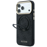 Telefoni&uuml;mbris Guess PU 4G Ring Stand MagSafe Apple iPhone 18 Pro Max must