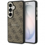 Telefoni&uuml;mbris Guess PU Leather 4G Gold Frame Magnetic Samsung S942 S26 pruun