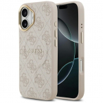 Telefoni&uuml;mbris Guess PU Leather 4G Gold Frame MagSafe Apple iPhone 17 roosa