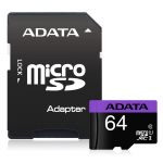 M&auml;lukaart ADATA microSD 64GB (UHS-I Class 10) + SD adapter