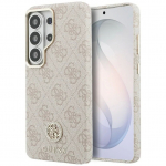 Telefoni&uuml;mbris Guess PU Leather 4G Strass Logo Gold Frame Magnetic Samsung S948 S26 Ultra roosa