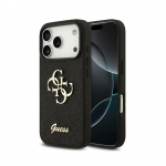 Telefoni&uuml;mbris Guess PU Fixed Glitter 4G Metal Logo Apple iPhone 18 Pro must