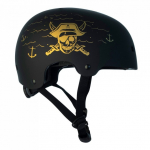 Kiiver NKX Brain Saver Black/Gold Pirate - Suurus:S (50-53,5cm)