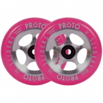 Proto Sliders Starbright Pro Scooter Wheels 2-Pack (Pink On Raw)
