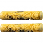 North Industry Pro Scooter Grips (Black/Canary Yellow Swirl)