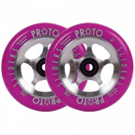 Proto Sliders Starbright Pro Scooter Wheels 2-Pack (Purple On Raw)