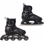 Uisud/Rulluisud 2-in-1 Raven Pulse Black reguleeritava suurusega+terad - Suurus:43-46 (XL)