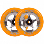 Proto Sliders Starbright Pro Scooter Wheels 2-Pack (Orange On Raw)