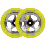 Proto Sliders Starbright Pro Scooter Wheels 2-Pack (Yellow On Raw)