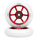 North Scooters Signal Pro Scooter Wheels 2-Pack (115mm|Red / White)