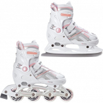 Uisud/Rulluisud 2-in-1 Raven Pulse White/Pink reguleeritava suurusega+terad - Suurus:40-43 (L)