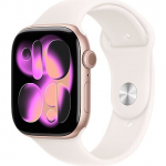 Apple Watch Series 11,&nbsp;GPS, Rose Gold Aluminium, Light Blush Sport Band (S/M) - 46mm MEV64ET/A
