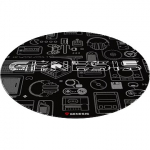 Genesis Tellur 300 Gear Floor Mat, Black/White NDG-2083