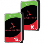 Seagate 16TB, 7200rpm, 256MB, SATAIII, IronWolf Pro, CMR, Helium, WRL550, 2 Pack ST16000NT001_B1