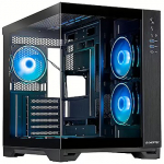 Chieftec Visio, Panoramic Tempered Glass, A-RGB, Black GM-30B-TG-OP
