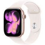 Apple Watch Series 11,&nbsp;GPS, Rose Gold Aluminium, Light Blush Sport Band (M/L) - 46mm MEV74ET/A