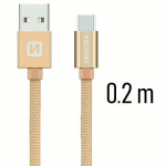 Swissten USB-A 3.1 to USB-C, 0.2m SW-QU-TYPC-3.1-0.2M-GO