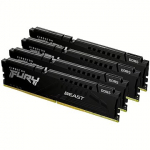 Kingston FURY Beast Black, DDR5, 128GB, 5600MT/s, CL40, Kit of 4 KF556C40BBK4-128