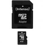 Intenso microSDHC, 4GB, Class 10 +Adapter 3413450
