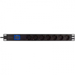 Bluewalker BlueWalker Powerwalker PDU LC-16A 7x CEE 7/3, power supply black, 1 rack unit (IEC C20 input) 10133010