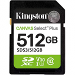 Kingston Canvas Select Plus, 512GB, SDXC SDS3/512GB